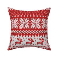 Retro Christmas knit red