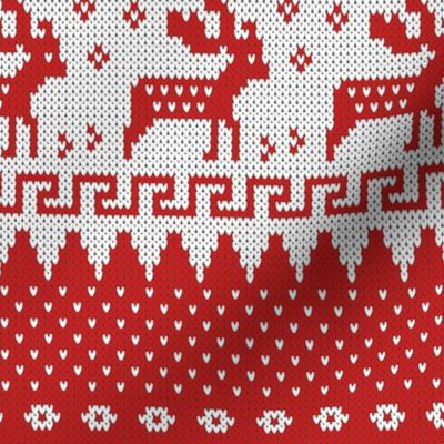 Retro Christmas knit red
