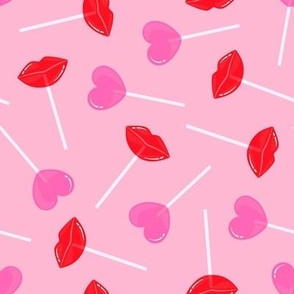 Valentine Heart & Lips Lollipop Delights: Kissable Confections