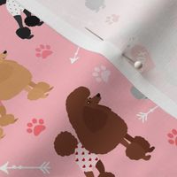 Valentine Poodle Dogs Pink