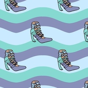 Watusi Shoe Purple, Mint, Blue
