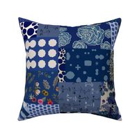 patchwork blue mix - old