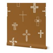 Easter Cross in Brown