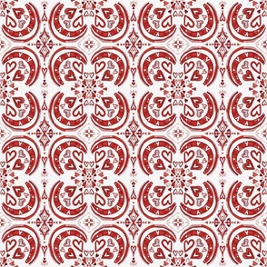Red and White Symmetrical Valentines
