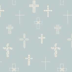 Easter Cross in Light Blue