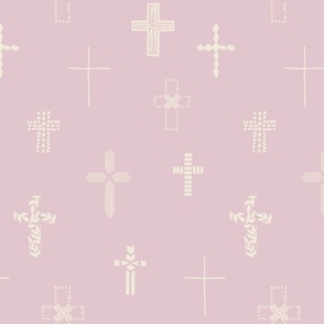 Easter Cross in Lilac Light Purple