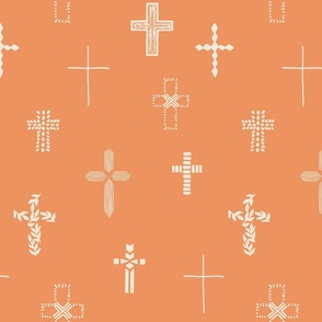 Easter Cross in Papaya