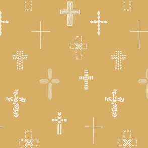 Easter Cross on Honeybee Yellow