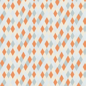 Diamond Wrapper Boys Easter Print in Blue and Papaya