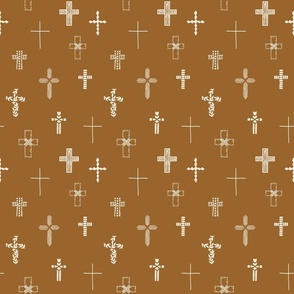 small Easter Cross in Brown