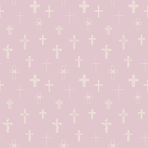 small Easter Cross in Lilac Light Purple