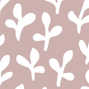 Minimalist Botanicals | Large Scale | Light pink, creamy white