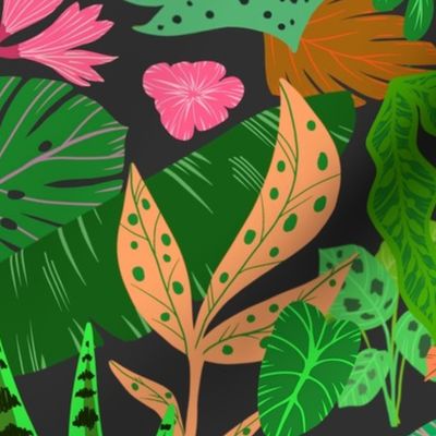 graphic tropical foliage 