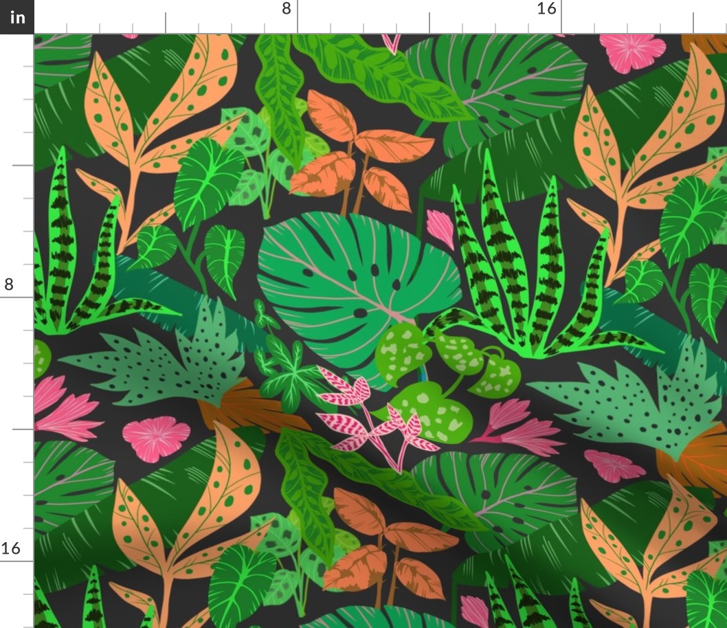 graphic tropical foliage 