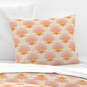 medium - aara palm floral - natural/pink