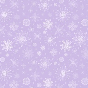 Pastel purple abstract floral pattern