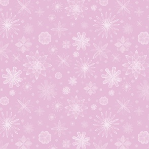 Pastel pink abstract floral pattern