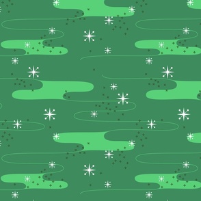 Mid-Century Modern - Green Grass - Large Scale