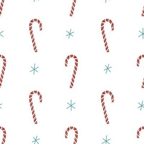 Candy Cane Sparkle on White