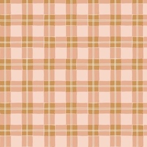 mini micro // tartan-plaid-in-pink-and-honey-gold