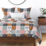 Navy Blush Rust Butterfly Quilt