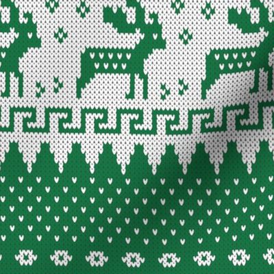 Retro Christmas knit green