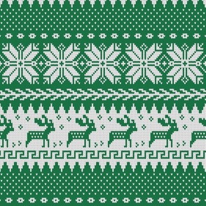 Retro Christmas knit green