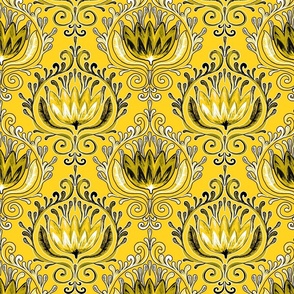 vertical furley lotus - yellow