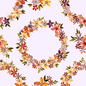 watercolor floral wreaths - lilac
