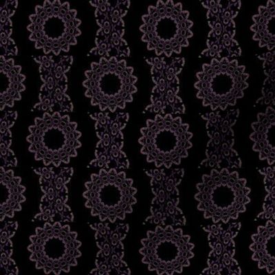 Black magical ornmental art design fabric pattern