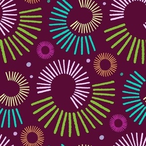 Colorful abstract pattern, Carnival in burgundy, large scale