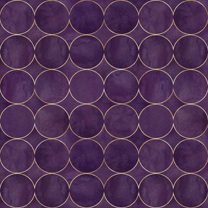 Abstract watercolor background with dark purple color circles