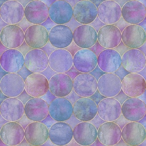 Abstract watercolor background with purple colorful circles