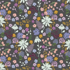 Pat 2 Serendipity black painterly Rifle Paper Co floral rifle style terriconraddesigns