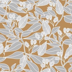 CT2251 Vines and Blooms Tan Gray