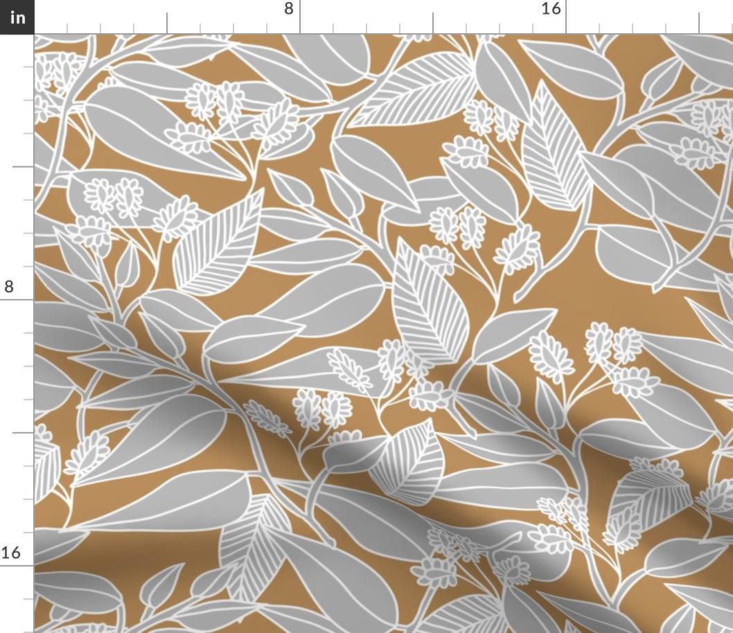 CT2251 Vines and Blooms Tan Gray