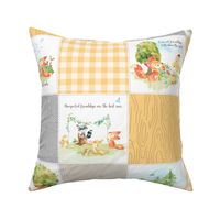 Fox + Bunny Friends Quilt Blanket (quilt C daffodil) Woodland Adventures // Homer and Louise collection