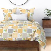 Fox + Bunny Friends Quilt Blanket (quilt C daffodil) Woodland Adventures // Homer and Louise collection ROTATED