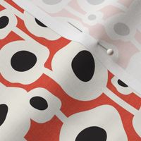 Poppy Dot - Graphic Floral Dot Red Regular Scale