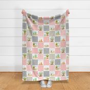 Fox + Bunny Friends Quilt Blanket (quilt E azalea) Woodland Adventures // Homer and Louise collection