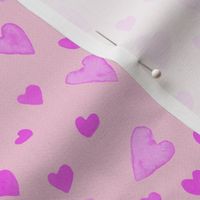 Handpainted Valentine’s Pink Hearts Design | Small Scale