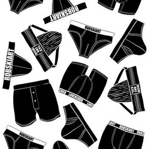 underwear black - white