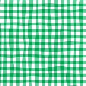 wonky gingham (green)