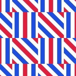 stripes (red, white, and blue)