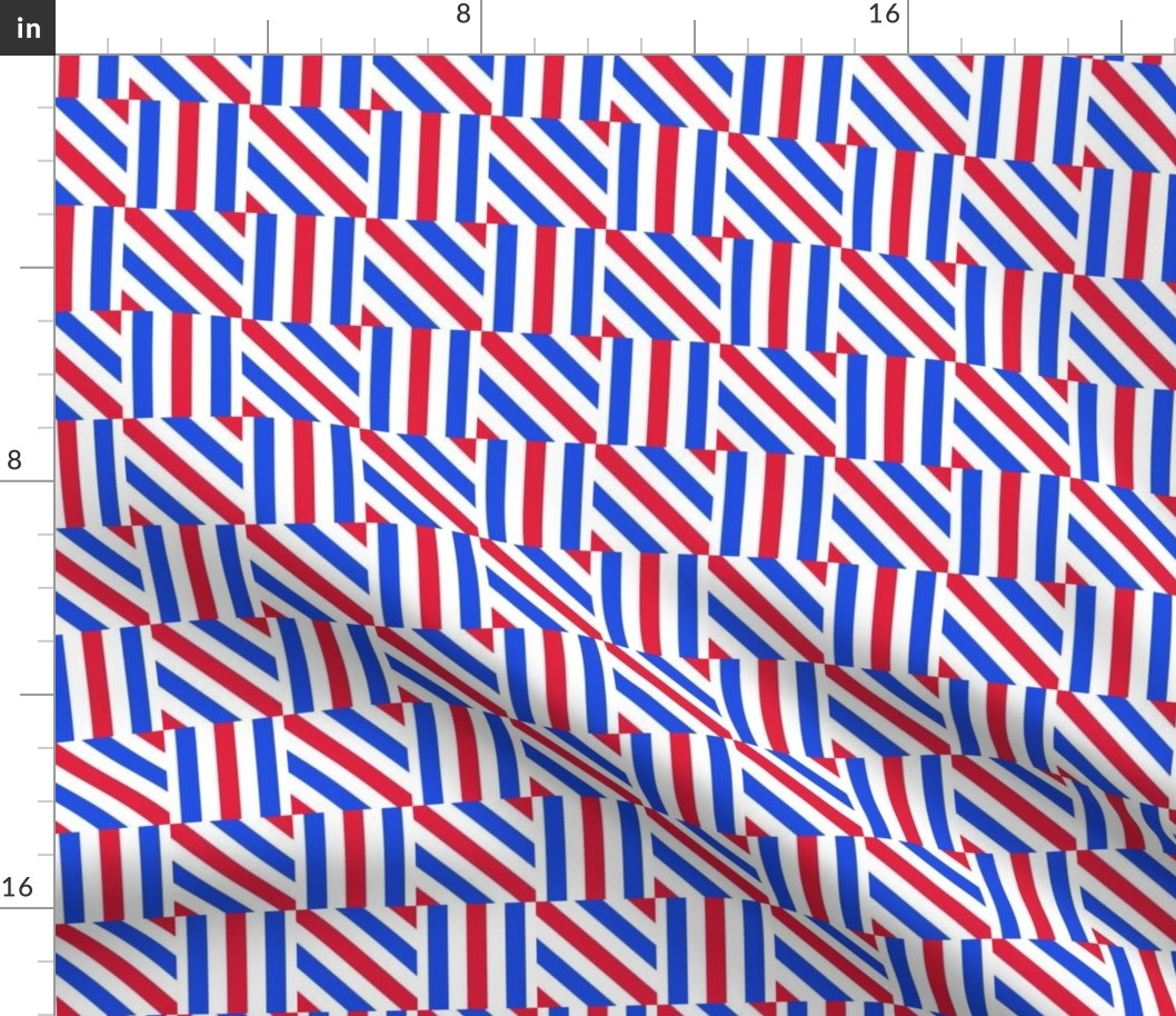 stripes (red, white, and blue)