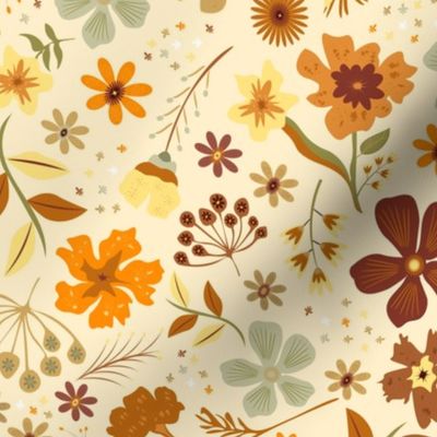 Ditsy Autumn Boho Fall Floral