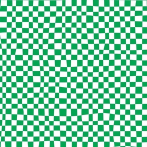 wonky checkerboard (green)