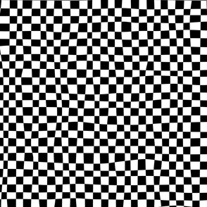 wonky checkerboard (black)