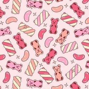  Pink Easter Candy Jelly Bean Pattern