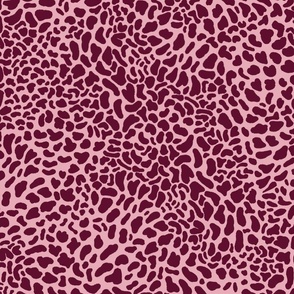 Leopard Spots - burgundy pink